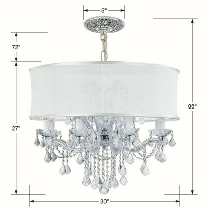 Brentwood 12-Light Chandelier in Polished Chrome