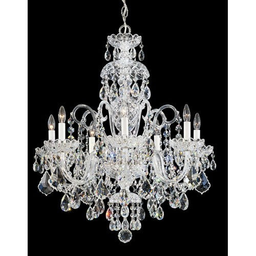 Olde World Silver Seven-Light Crystal Swarovski Elements Chandelier, 25W x 31H x 25D