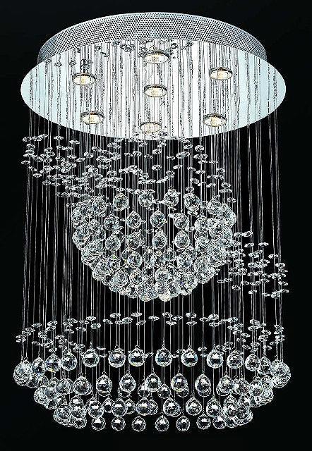 7 light polished chrome Contemporary galaxy Crystal Chandelier