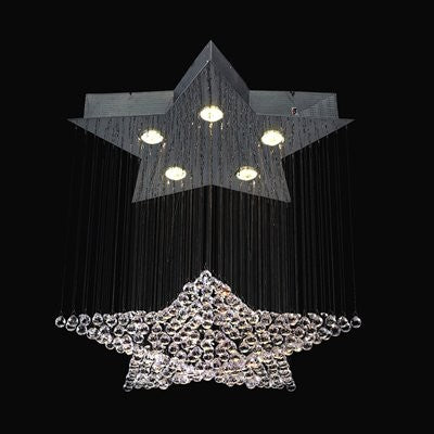 5 Light Andromeda Star Chandelier, Chrome