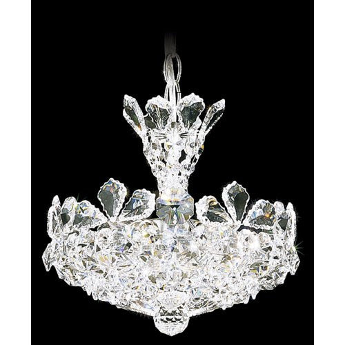 Silver Four-Light Crystal Swarovski Elements Pendant Light, 11W x 10.5H x 11D