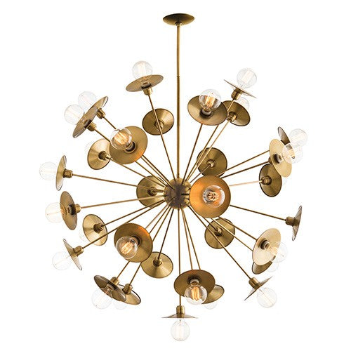 Keegan Brass 30-Light Large Chandelier