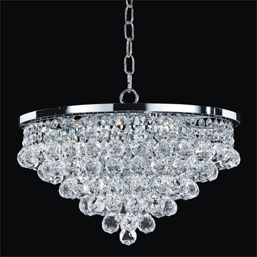 Chrome 16-Inch Round Empire Crystal Chandelier