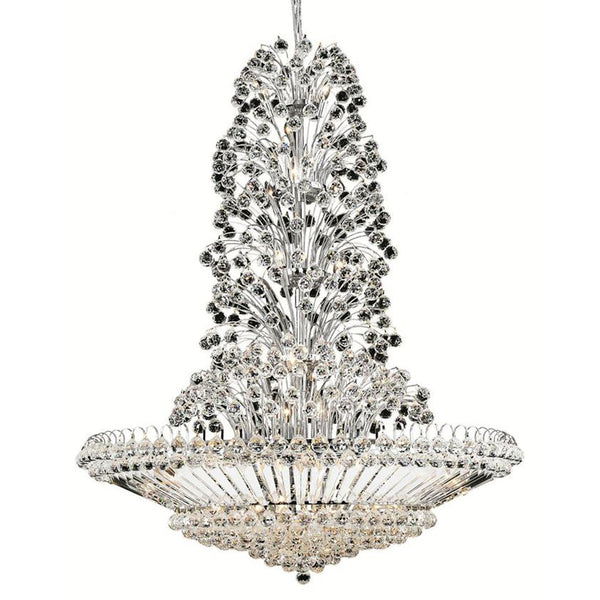 Sirius Chrome Forty-Three Light 48-Inch Pendant with Royal Cut Clear Crystal