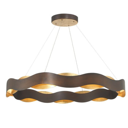 Vaughan 1-Light LED Chandelier in Bronze And Gold