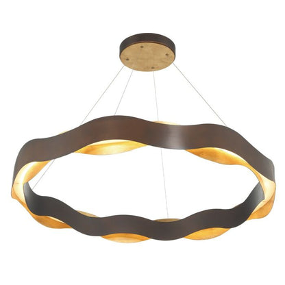 Vaughan 1-Light LED Chandelier in Bronze And Gold