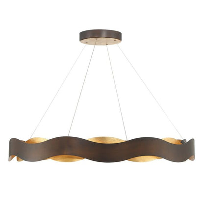 Vaughan 1-Light LED Chandelier in Bronze And Gold