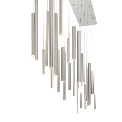 Santana 30-Light LED Chandelier in Nickel