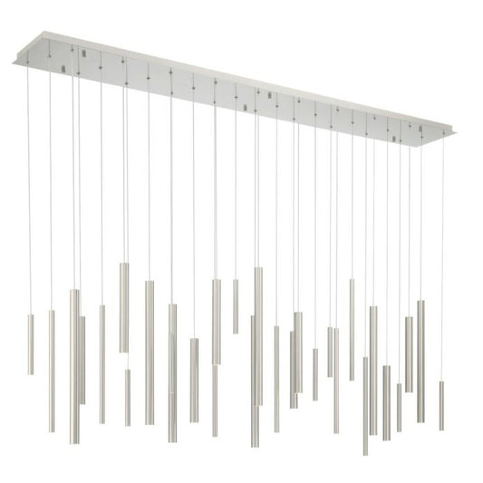 Santana 30-Light LED Chandelier in Nickel