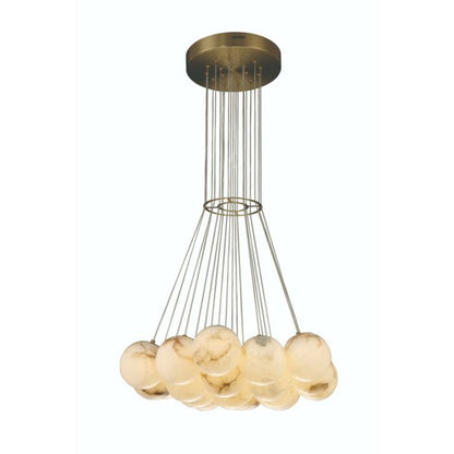 Kepler 19-Light LED Chandelier in Gold