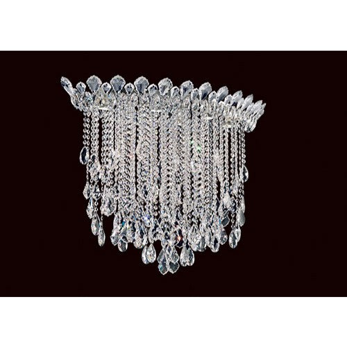 Schonbek Trilliane Strands Stainless Steel Six-Light Eye Medium Flush Mount with Clear Heritage Crystal