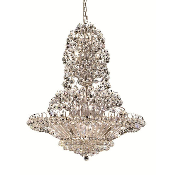 Sirius Chrome Thirty-Three Light 36-Inch Pendant with Royal Cut Clear Crystal