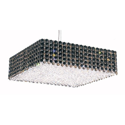 Stainless Steel 13-Light Jaguar Swarovski Elements Pendant Light, 17W x 5H x 17D