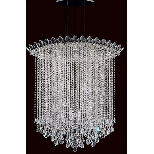 Strands Stainless Steel Eight-Light Eye Long Pendant with Clear Heritage Crystal