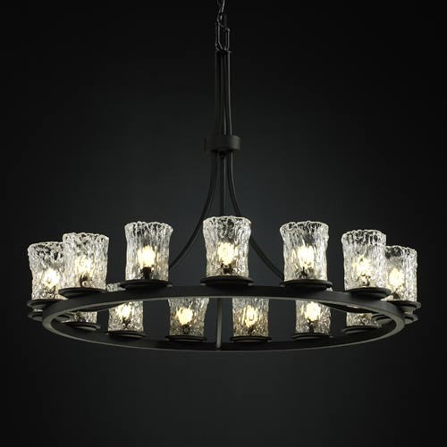 Justice Design Group Veneto Luce Dakota Fifteen-Light Ring Chandelier