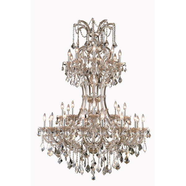 Maria Theresa Royal Cut Crystal Golden Teak 36 Light 64-in Chandelier