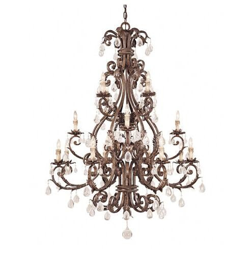 Silver Sixteen-Light Chandelier