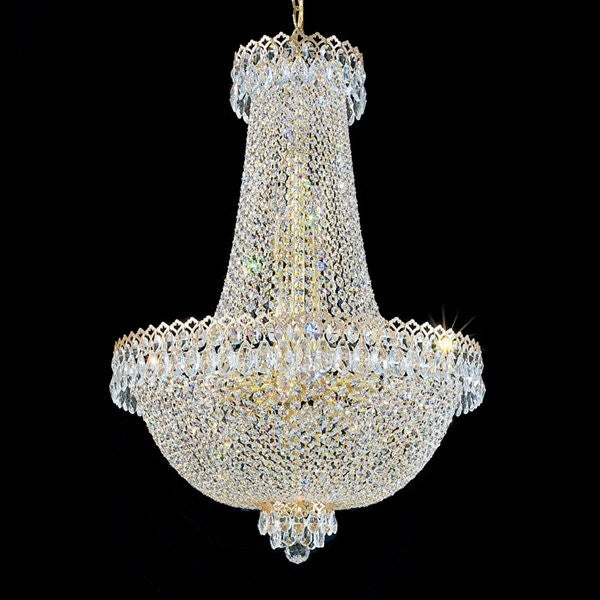 16 Light Camelot Chandelier in gold plated finish