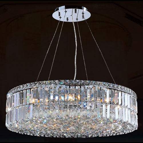 Corp Cascade 12-Light Chrome Finish with Clear-Crystals Chandelier