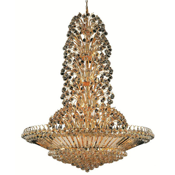 Sirius Gold Forty-Three Light 48-Inch Pendant with Royal Cut Clear Crystal