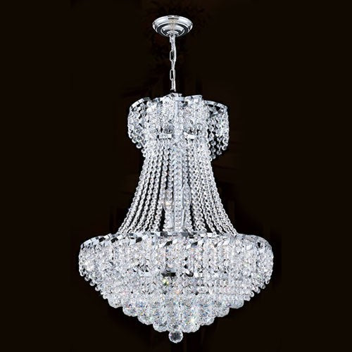 11-Light Chrome Finish with Clear-Crystals Chandelier