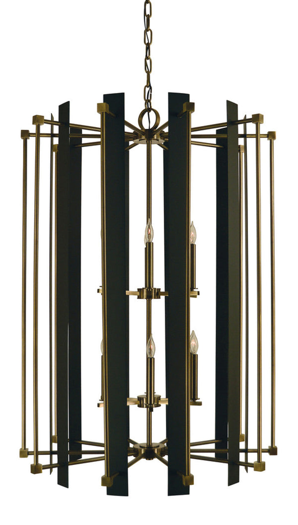 Foyer Chandelier, 12-Light, Brass, 32"W (4806 AB/MBLACK 9Q86A)