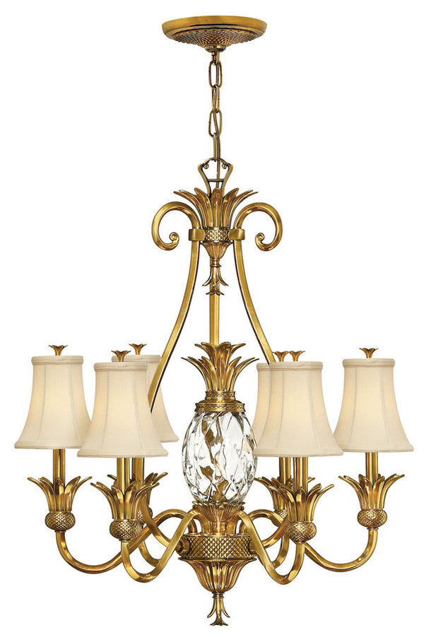 Chandelier, 7-Light, Burnished Brass, 28"W (4886BB CZAQ)