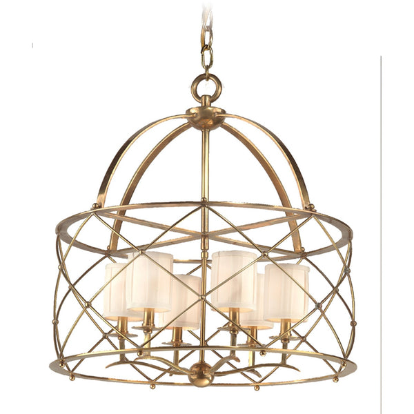 Argyle Aged Brass Six-Light Chandelier