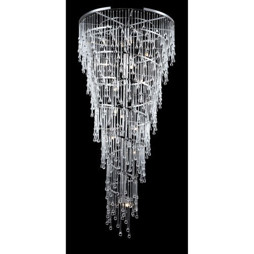 Hollywood Blvd. Polished Nickel 29-Light Chandelier