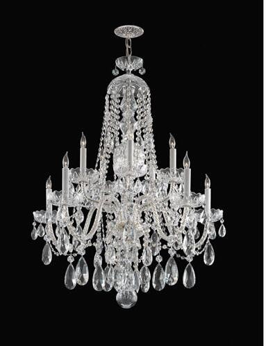 Polished Chrome Five-Light Swarovski Elements Crystal Chandelier