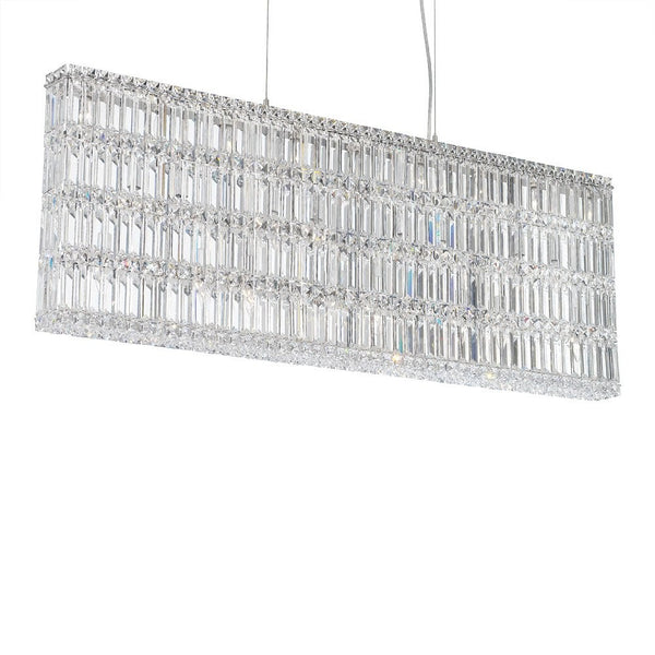 Contemporary Crystal Chandelier in polished chrome finish