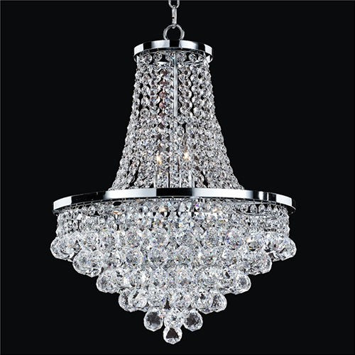 Silver Pearl Eight-Light Chandelier with Signature Crystal