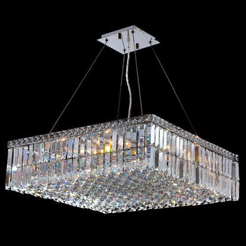 Corp Cascade 12-Light Chrome Finish with Clear-Crystals Chandelier