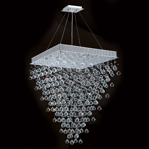 Corp Icicle 10-Light Chrome Finish with Clear-Crystals Chandelier