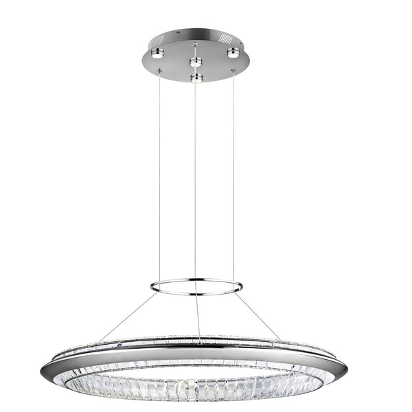 Chrome Four-Light LED Pendant