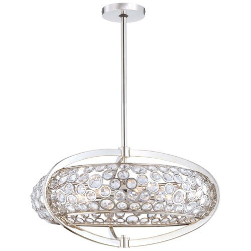 Magique Polished Nickel Eight-Light Drum Pendant