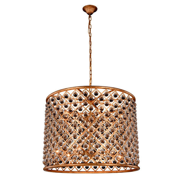 Madison Golden Iron 35.5-Inch Twelve-Light Pendant