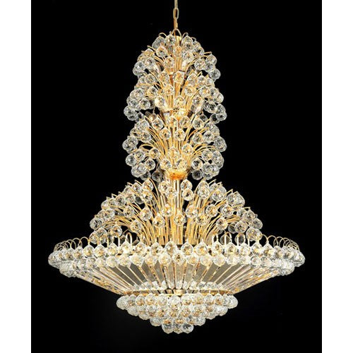 Sirius Gold Thirty-Three Light 36-Inch Pendant with Royal Cut Clear Crystal