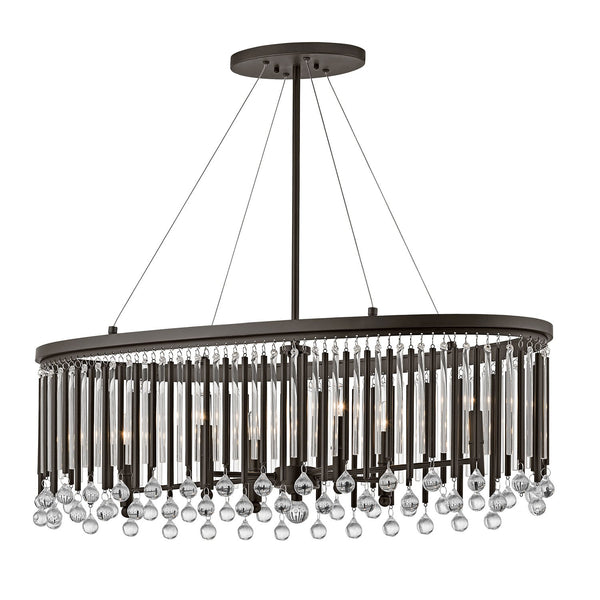 Piper Espresso Six-Light Oval Pendant