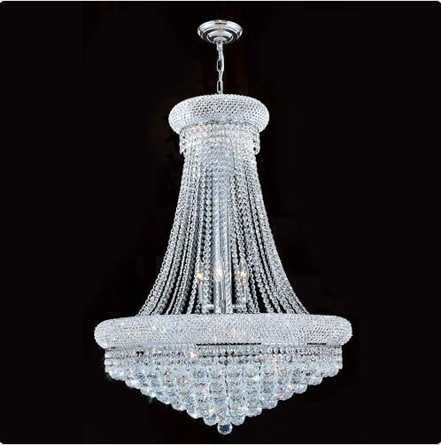 Chrome Finish with Clear-Crystals Chandelier