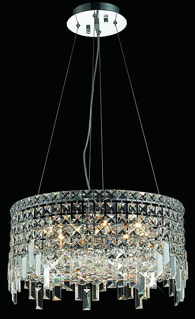 12 light polished chrome Contemporary Crystal Chandelier