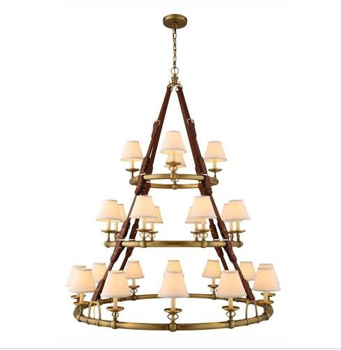 Brass 24-Light Chandelier