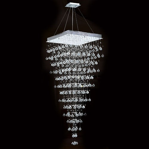 Corp Icicle 10-Light Chrome Finish with Clear-Crystals Chandelier