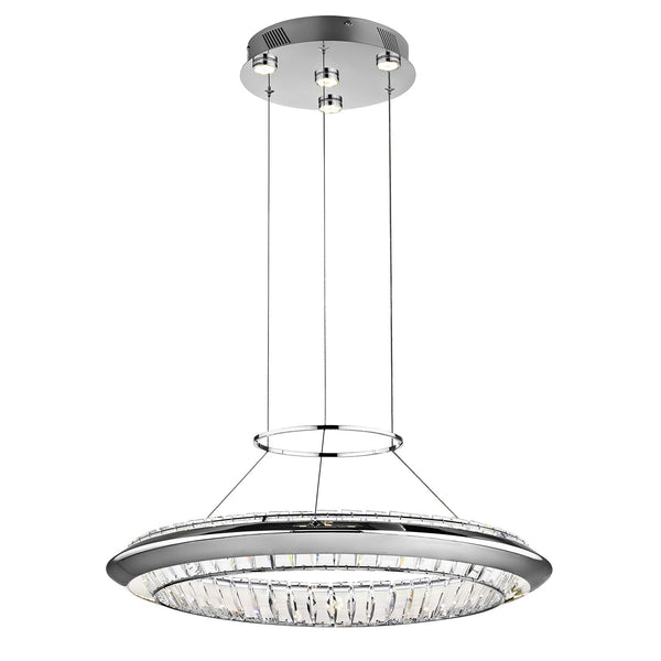 Chrome One-Light LED Pendant