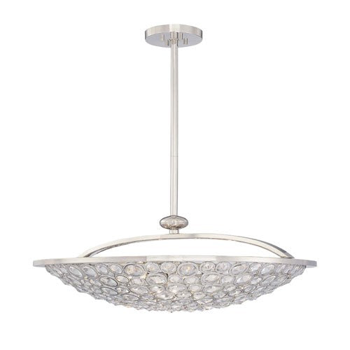 Magique Polished Nickel Five-Light Bowl Pendant