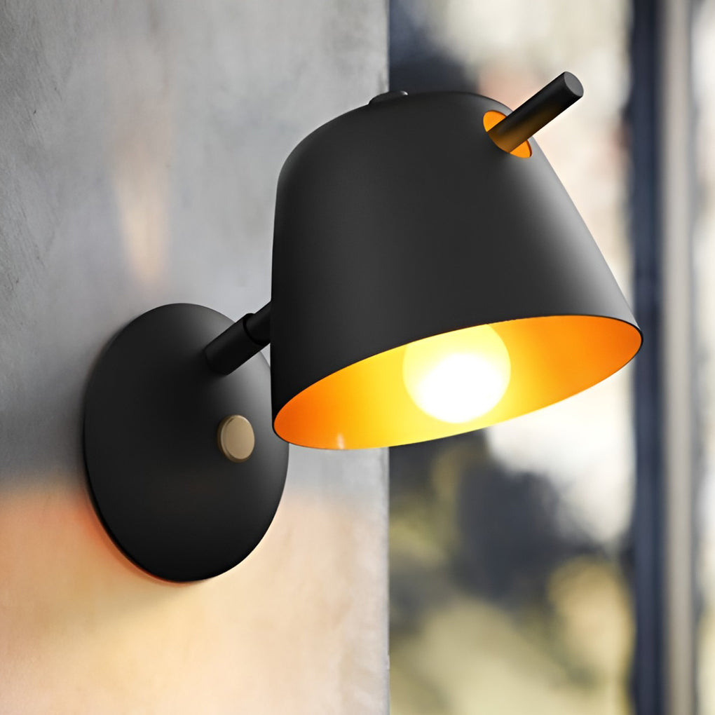 Hat-style Matte Metal Nordic Mounted Modern Wall Sconce Lighting