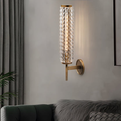 Creative Luxury Glass Copper American-Style Bedroom Wall Lights Indoor