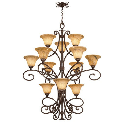 Kalco Lighting Amelie Tortoise Shell 12-Light Chandelier