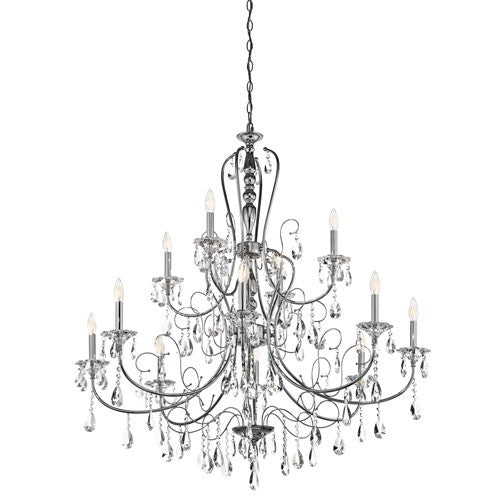 Chrome 12-Light Chandelier