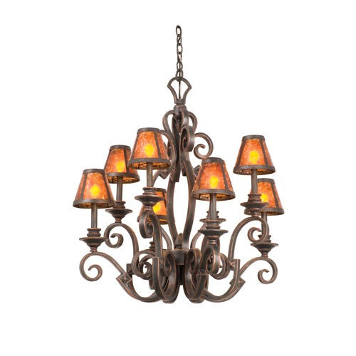 Ibiza Antique Copper Eight-Light Chandelier